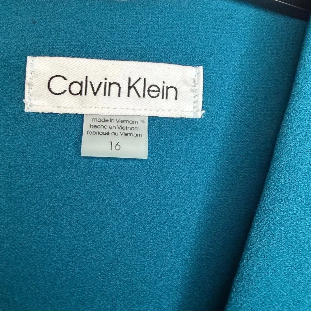 Calvin Klein Teal Midi Dress with Ring Detail - Picture 6 of 6